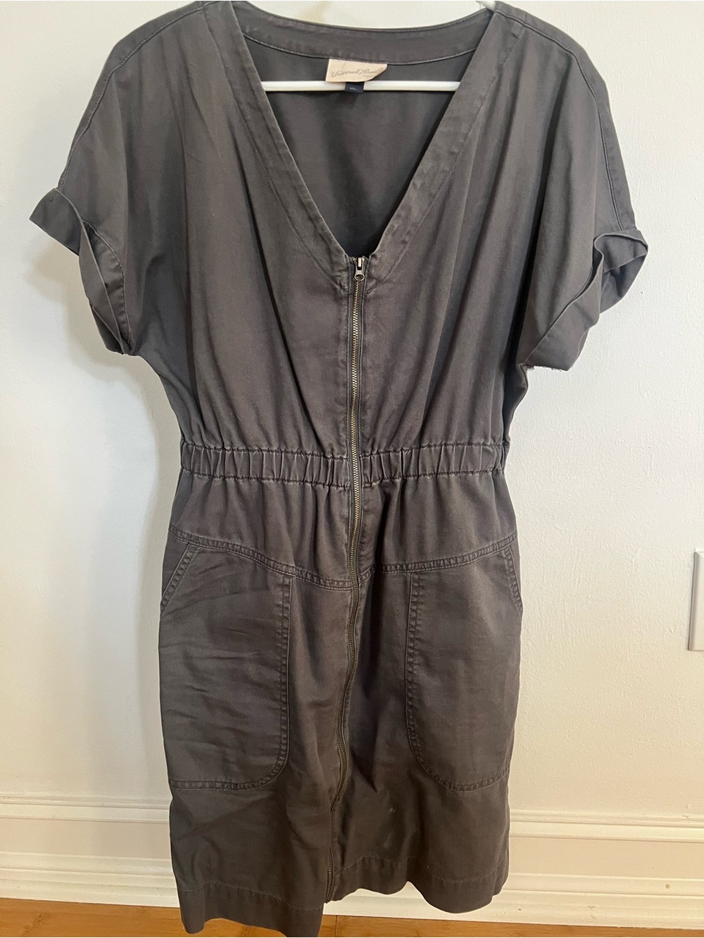 Universal Thread Dark Gray Casual Dress with Zip